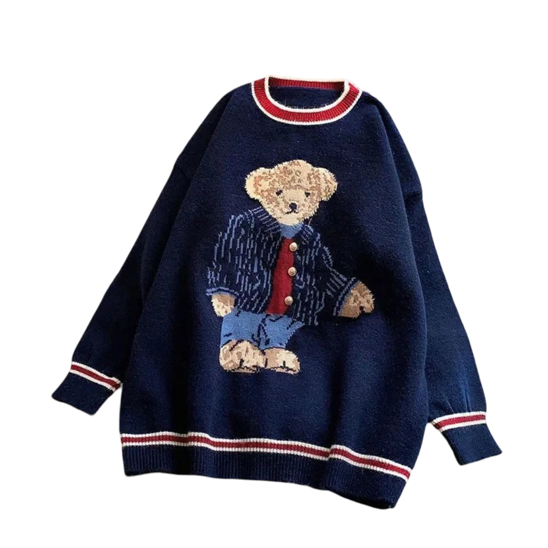 Vintage Cartoon Bär Stickerei