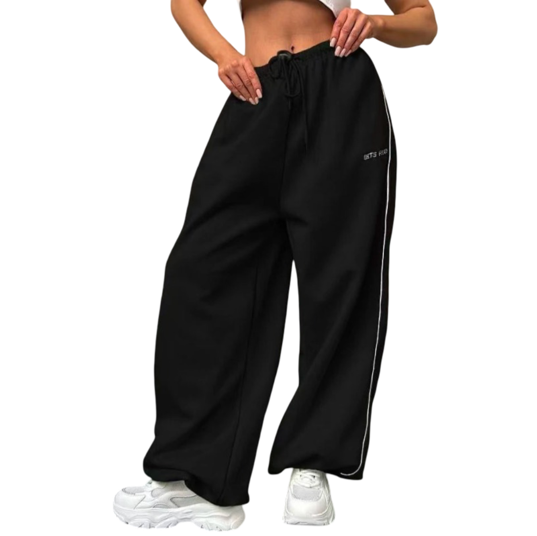 Y2K American Black Retro Jogginghose