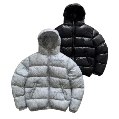 Glänzende Harajuku Daunenjacke