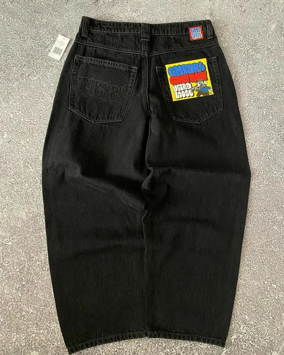 Sakura-Stickerei Jeans