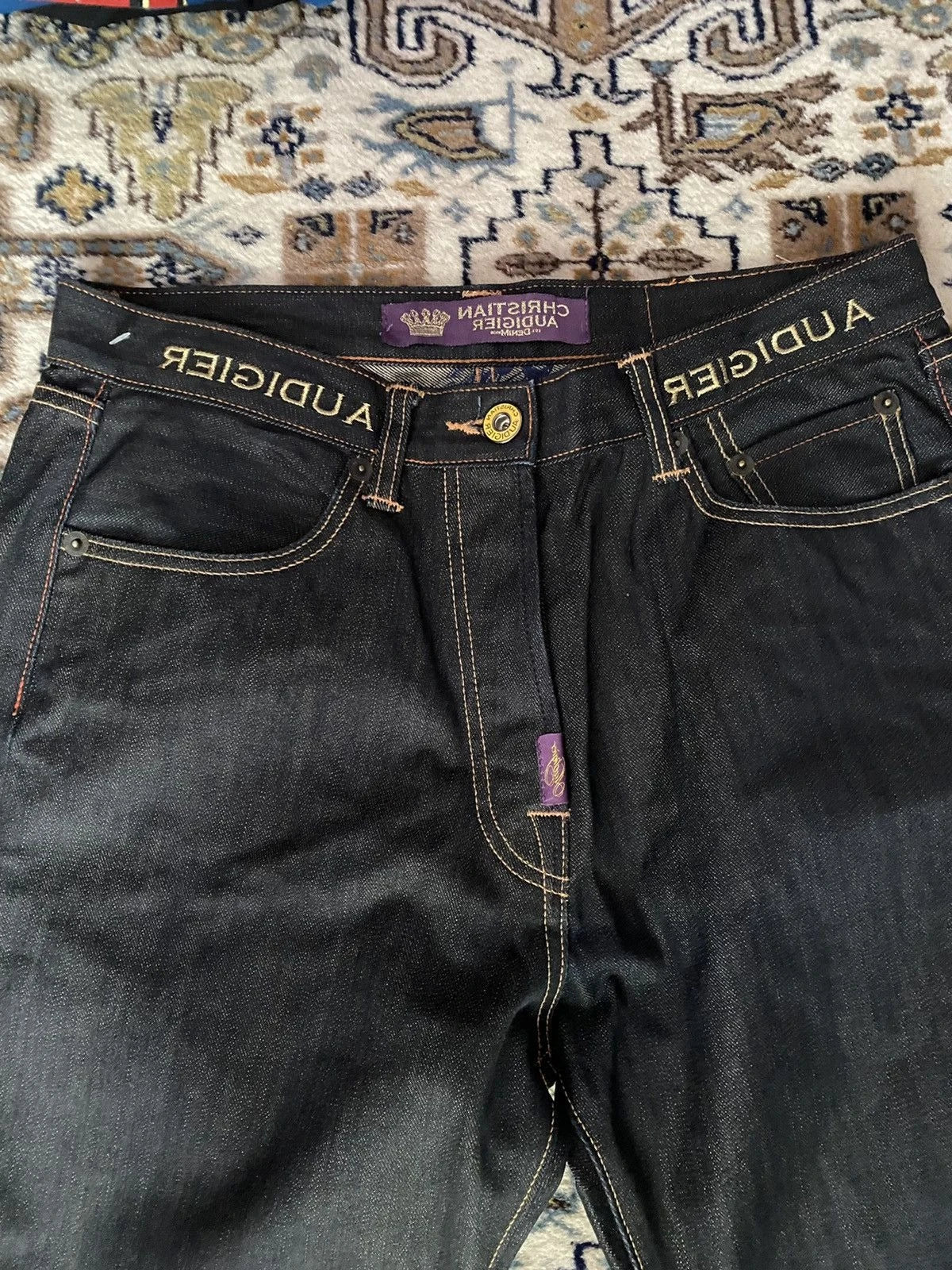 Vintage Freiheitsstatue Diamanten Jeans