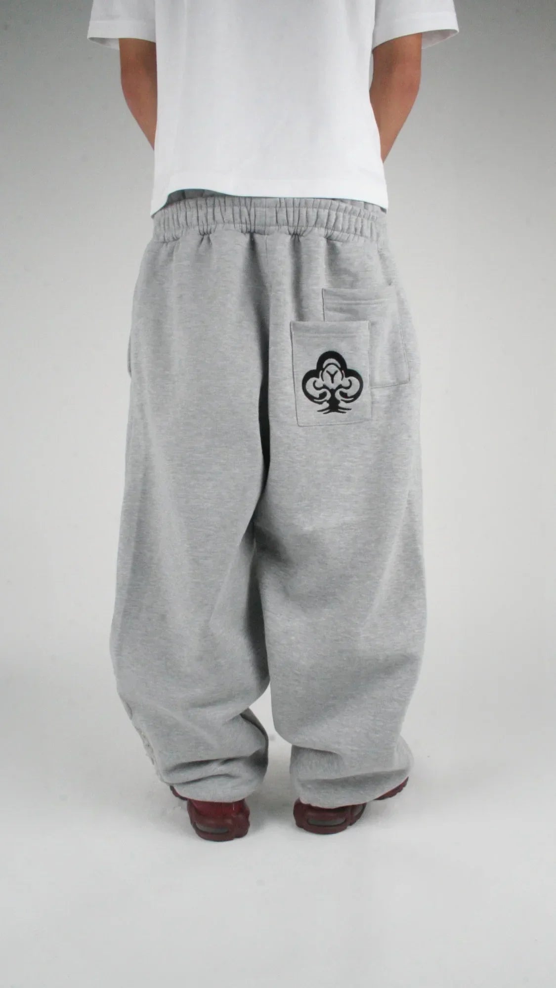 Y2K Doppel Streetwear Grau Für Männer Und Frauen