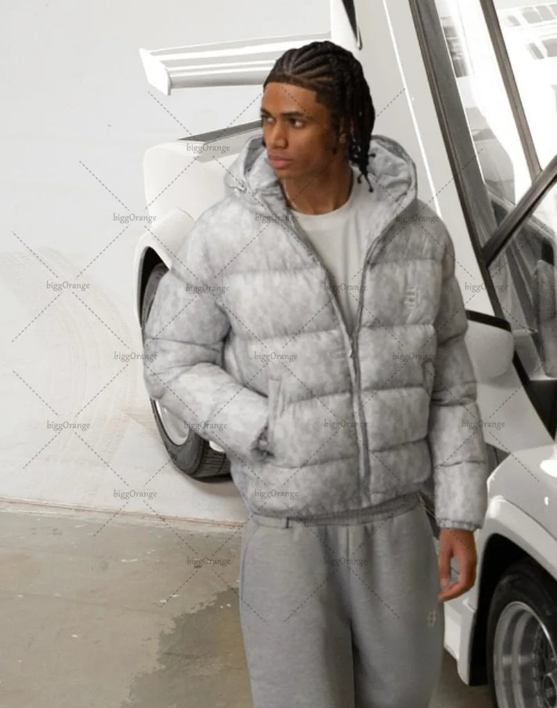 Glänzende Harajuku Daunenjacke