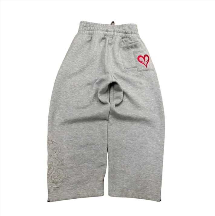 Y2K Doppel Streetwear Grau Für Männer Und Frauen