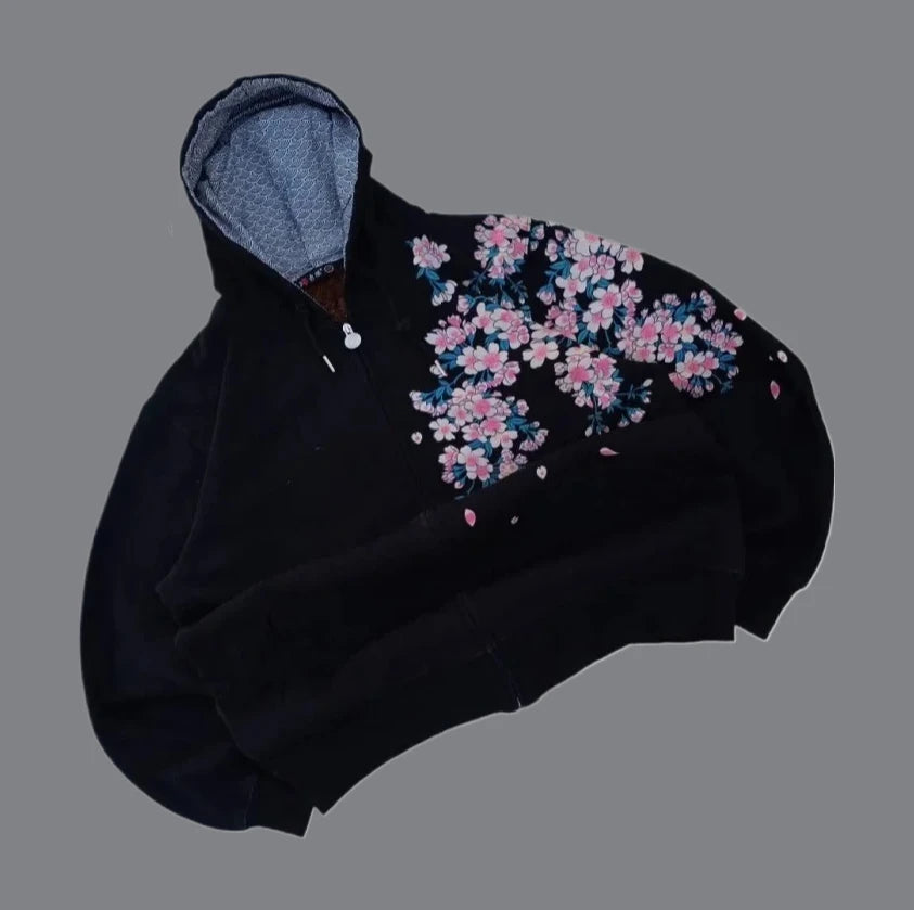 Y2K Harajuku Pflaume Baum Zipper